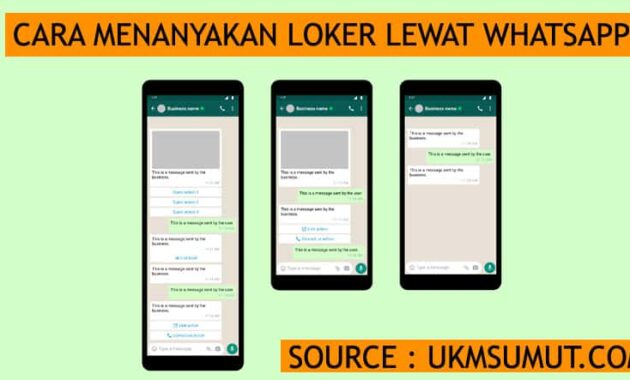Cara Menanyakan Lowongan Kerja Lewat WhatsApp & SMS